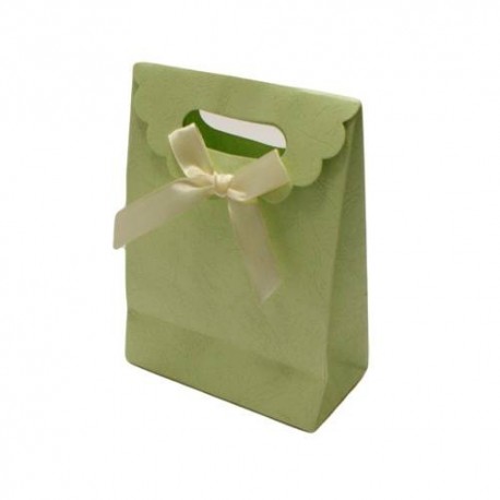 12 boîtes cadeaux en papier kraft de couleur vert tendre - 5752
