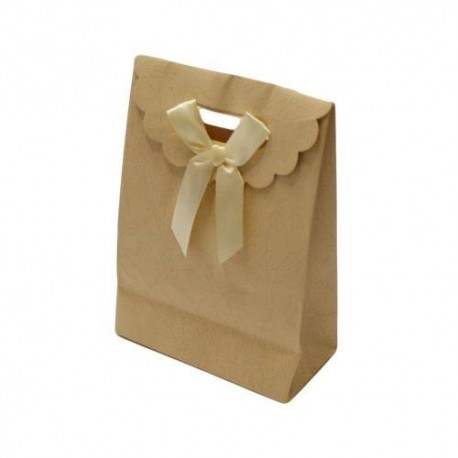 12 boîtes cadeaux kraft de couleur beige clair 25x17x9cm - 5764