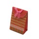 12 boîtes cadeaux de couleur rose et jaune motif éthnique 10.5x7.5x4cm - 5778