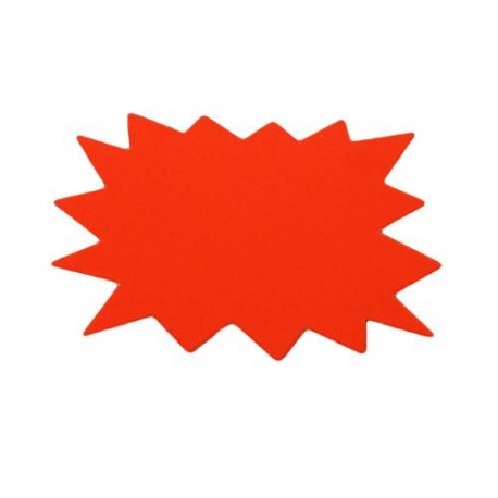 20 étiquettes éclatées prix orange fluo 14x10.5cm - 5840
