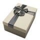 Boîte cadeaux bicolore gris perle et gris foncé 17x12x6.5cm - 5803p
