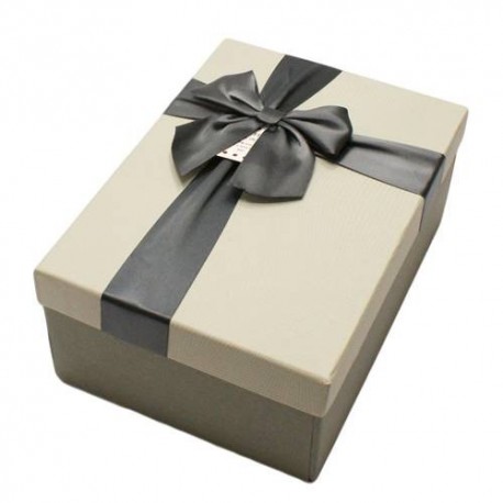 Boîte cadeaux bijoux grise, petit coffret cadeaux parfum, boîte déco.