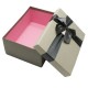 Boîte cadeaux gris perle et gris foncé avec noeud ruban 22x15x9cm - 5805g