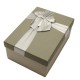 Boîte cadeaux bicolore gris souris et gris clair 17x12x6.5cm - 5806p