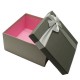 Coffret cadeaux de couleur gris clair et gris souris 20.5x20.5x10.5cm - 5828m