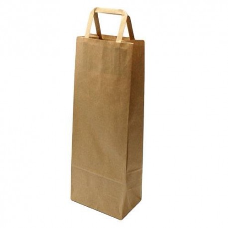 25 sacs pour bouteille en papier kraft brun naturel - 5980