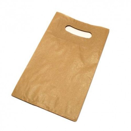 25 sacs en papier kraft brun à poignées 18x6x29cm - 6000