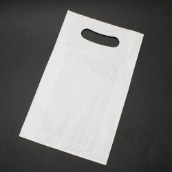 250 sacs en papier kraft blanc à poignées 18+6x29cm - 6001