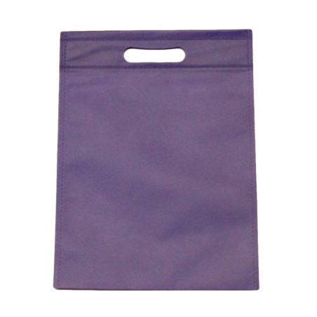Sac Panier Cabas En Rafia Violet - Taille Moyenne Avec Fermeture éclair Et Anses Doubles