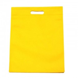 12 sacs non-tissés jaune citron uni - 15044