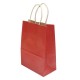 12 petits sacs en papier kraft couleur rouge 15x21x8cm - 6172