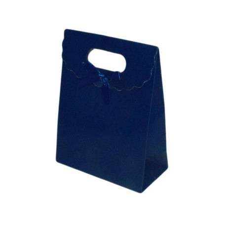 12 grandes pochettes cadeaux bleu foncé 31.5x24x12cm - 6241
