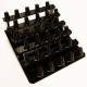Présentoirs bagues en acrylique noir en forme d'escalier - 6227