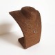Buste en raphia de couleur marron chocolat 21.5cm - 6243