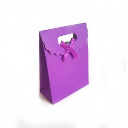 12 boîtes cadeaux violettes unies 12.5x6x16cm - 6236