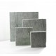 Lot de 4 volumes carrés en velours gris - 6261