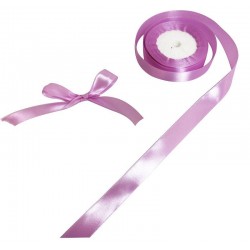 Bobine de ruban satiné en tissu de couleur violet - 5734