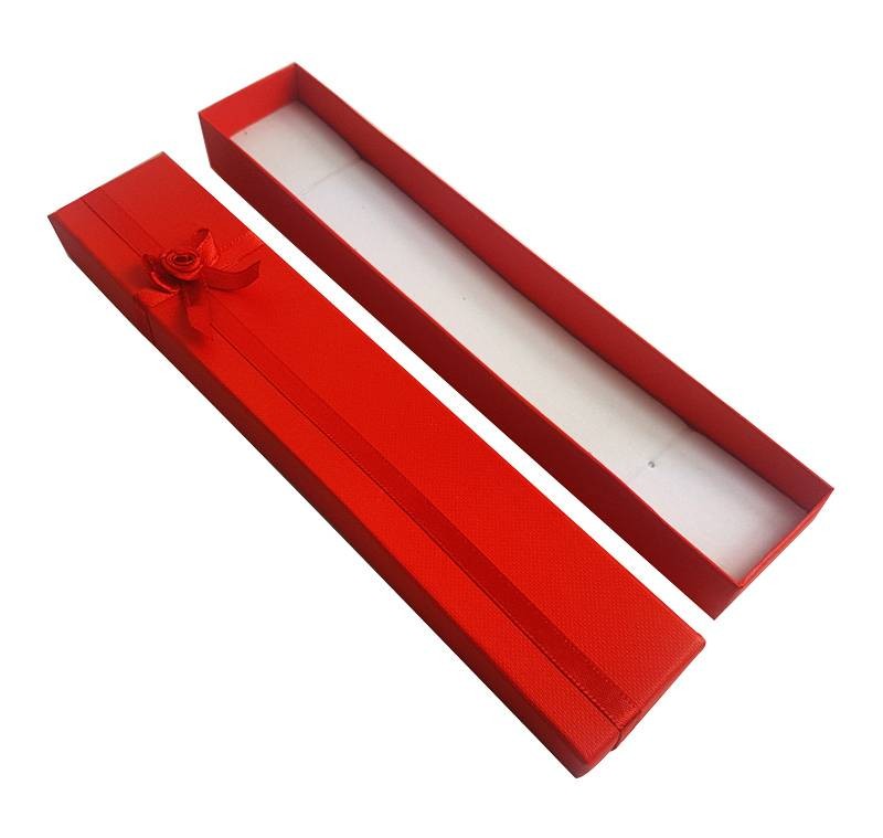 Boite Cadeau Bijoux Ruban Noeud Les Plaisirs de Stella Ecrin pour Bracelet Rouge 