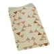 100 pochettes cadeaux 7x13cm blanches et roses motifs triangles - 6372