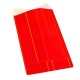 100 pochettes cadeaux 13.5x7cm rouges motifs rayures - 6377