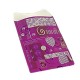 100 petits sachets cadeaux papier 6x10cm magenta motifs feuilles et spirales - 6366
