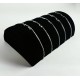 Support bracelets demi cylindre en velours noir - 6419