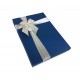Boîte cadeaux plate bicolore écru et bleu nuit - 6424