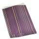 Lot de 100 pochettes cadeaux 24x16cm violet motif rayures - 6393