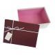Boîte cadeaux couleur blanc et bordeaux 14x8x20cm - 6428