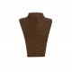 Buste collier en raphia couleur marron chocolat 27cm - 6487