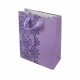 12 sacs cadeaux mauve motif dentelle fleurie violet 23x18.5x8cm - 6647