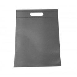 12 sacs non-tissés couleur grise unie - 6771