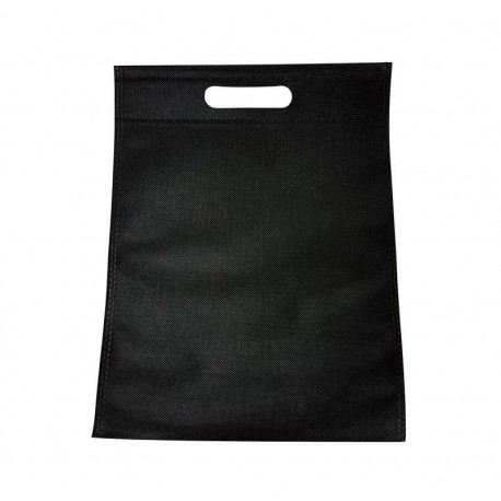12 sacs non-tissés noir uni - 15041