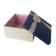 Coffret cadeaux de couleur écru avec couvercle bleu 20.5x20.5x10.5cm - 6793m