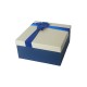 Coffret cadeaux de couleur bleue et écru 20.5x20.5x10.5cm - 6796m