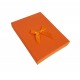 grands écrins bijoux pour parure orange imprimé dentelle