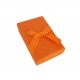 24 écrins parures orange avec noeud cadeaux