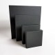 Lot de 4 volumes carrés en simili cuir noir