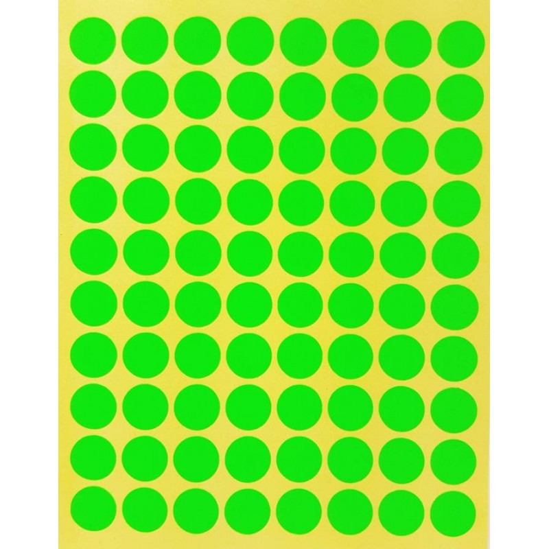 YOTINO 28 Petites Feuilles Autocollantes de Gommettes Rondes 10mm 5376 Points 14 Couleurs Étiquettes auto-adhésives colorées imprimables 