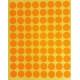 800 petites gommettes rondes de couleur orange clair ø 15mm - 6859