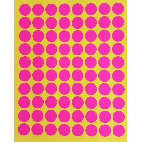 800 petites gommettes rondes de couleur rose ø 15mm - 6860