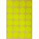 240 gommettes de ø 25mm de couleur jaune fluo - 6863