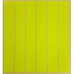 780 gommettes rectangulaires de couleur jaune fluo 13x24mm - 6869