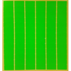 780 gommettes rectangulaires de couleur vert fluo 13x24mm - 6873