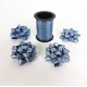 Ensemble bolduc de 10m et 4 noeuds cadeaux 5.5cm de couleur bleu bleuet - 6884