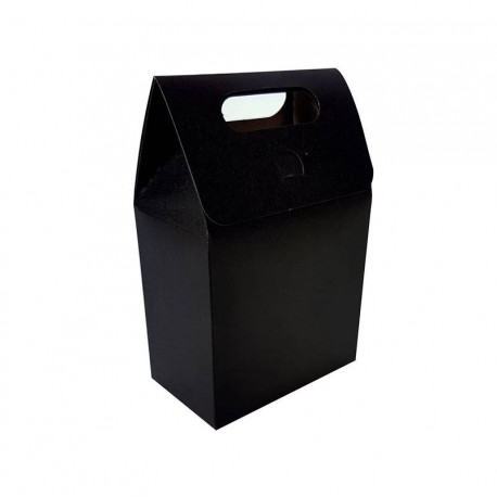 12 petites boîtes cadeaux à plier de couleur noire 10x15x6cm - 6895