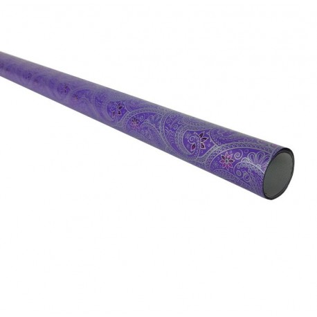 Rouleau de papier cadeaux violet motifs fleurs 70gr - 6961