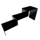 Support escalier en acrylique noir 3 marches - 7300