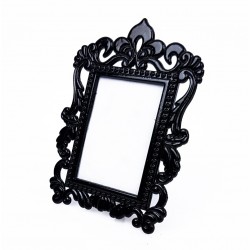 Mini cadre photo noir décor baroque pour affichage prix - 7375