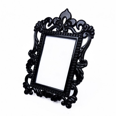 Mini cadre photo noir décor baroque pour affichage prix - 7375